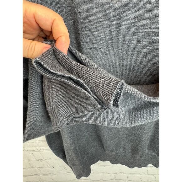 PETER MILLAR mens gray merino wool silk 1/3 zip knit sweater pullover size XXL - Picture 8 of 12